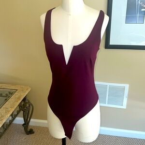 LULUS MAROON BODY SUIT size M